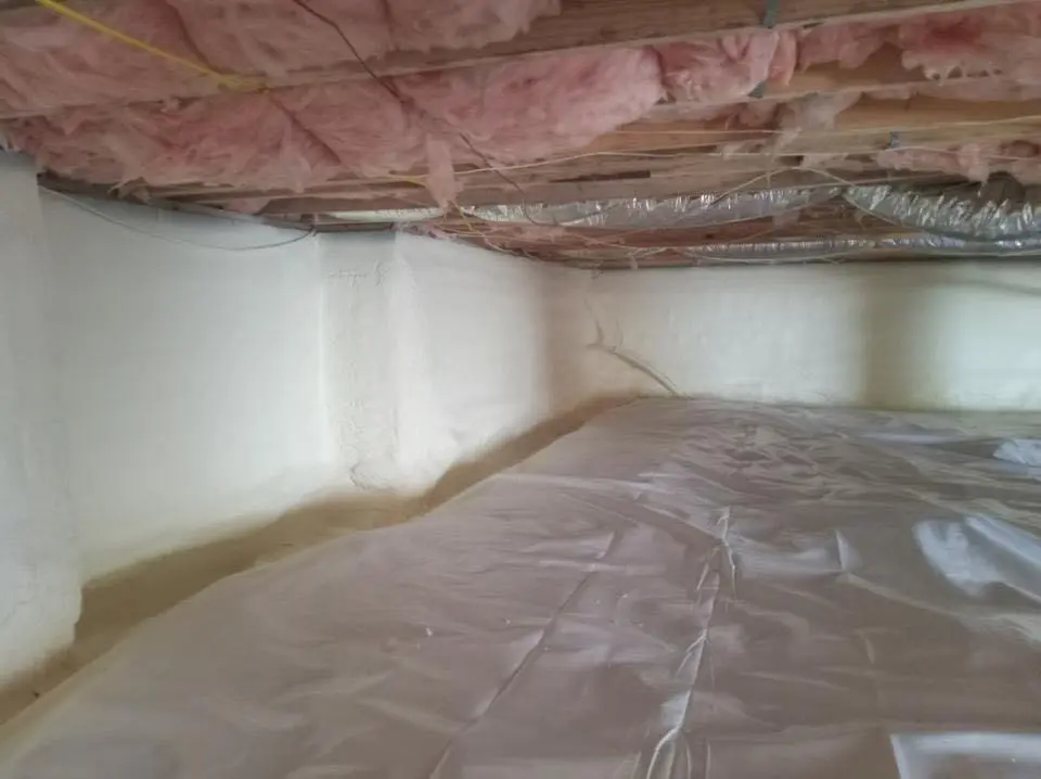 Crawl space encapsulation with closed-cell spray foam for Spray Foam Roofing in Moundsville